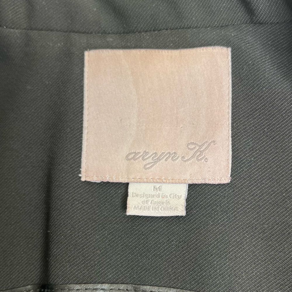 Aryn K Open Back Black Single Button Long Line Blazer Jacket Womens Medium FLAW - Picture 7 of 14
